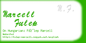 marcell fulep business card